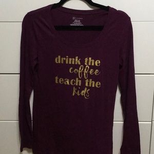 Dark burgundy long sleeve shirt